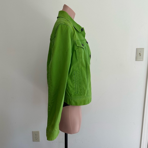 Talbots Classic Jean Jacket in Bright Green - Picture 5 of 9